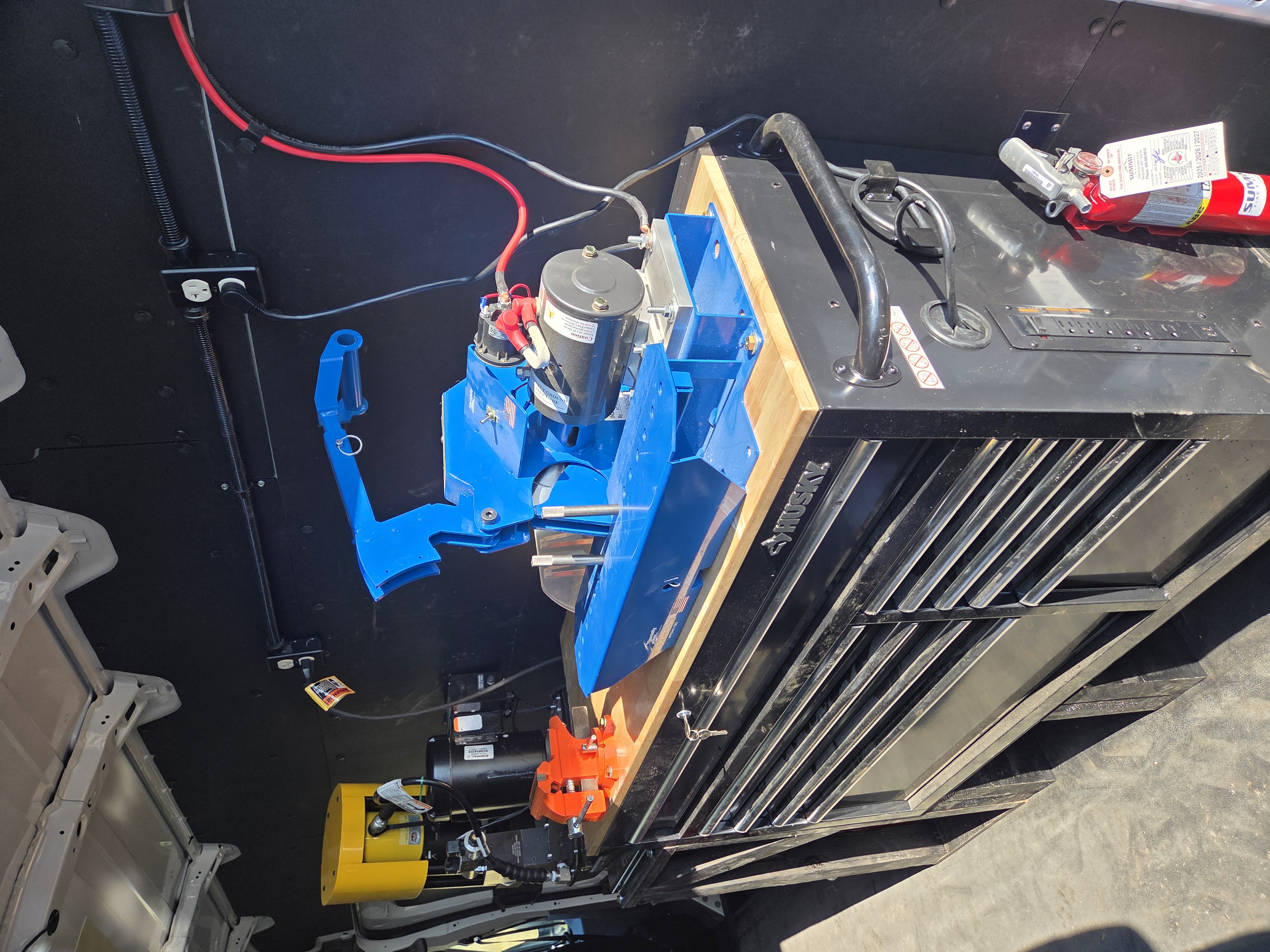 Workbench with vise and tool storage